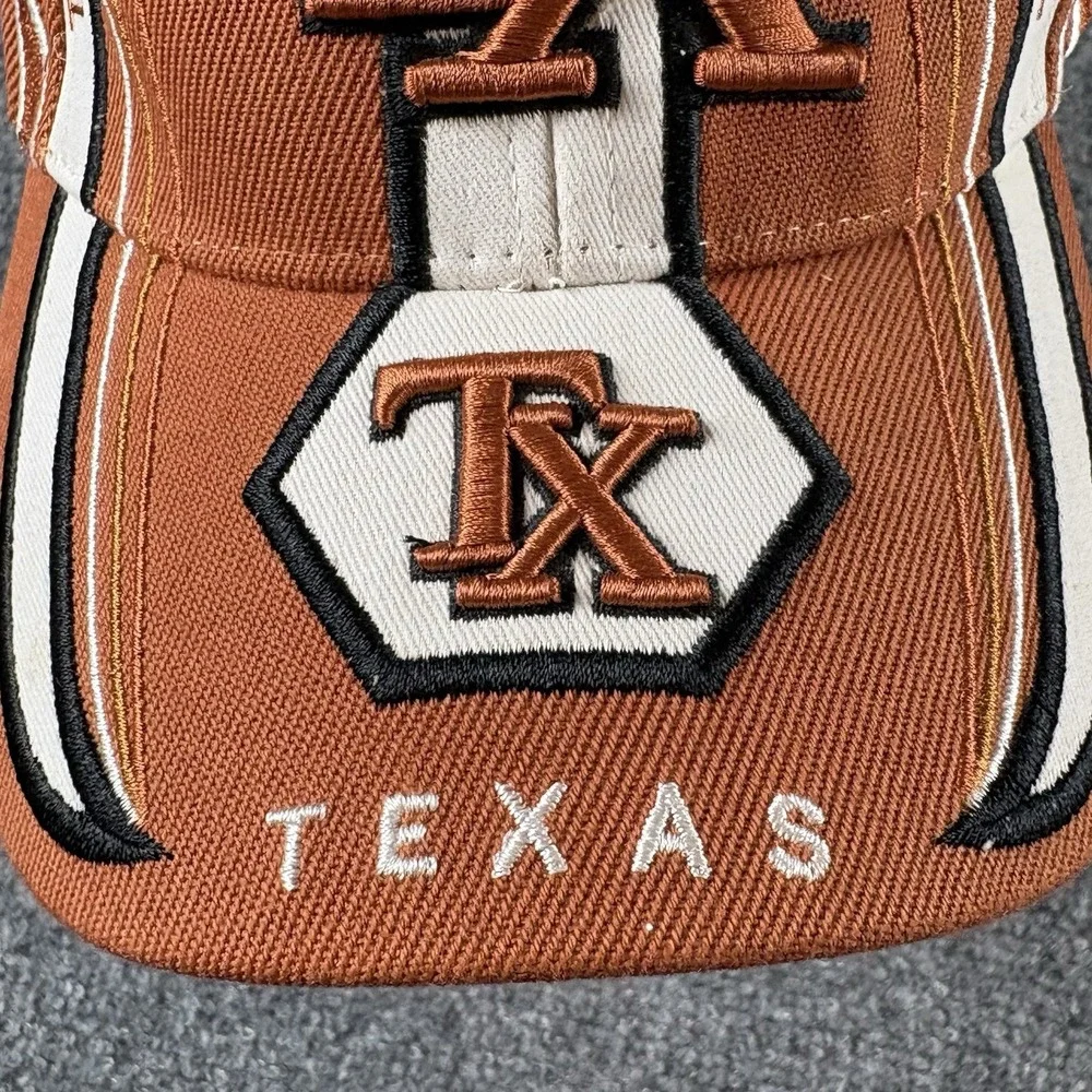 Vintage Texas Longhorns TX Ball Cap Hat Orange‎ Y2K Streetwear NCAA Athletic